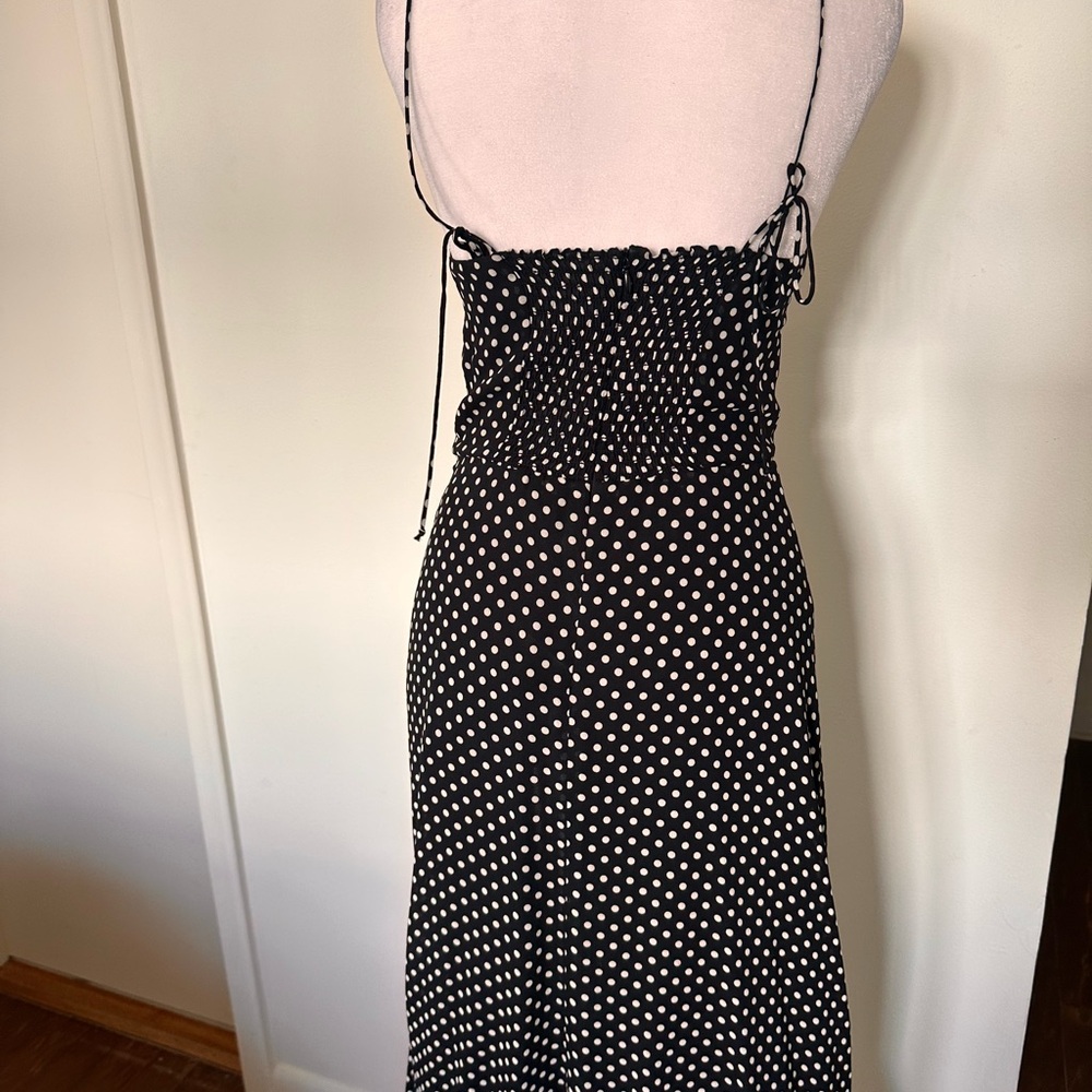 Reformation Black Polka Dot Dress - Picture 6 of 6